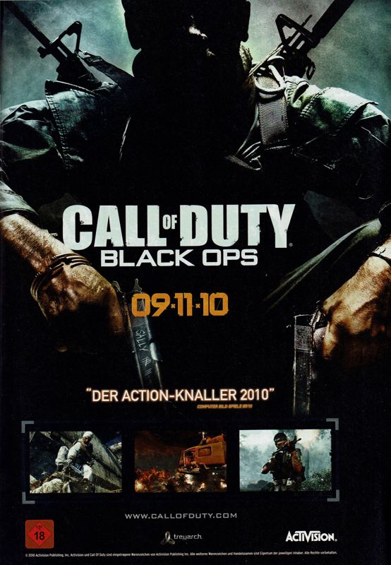 Call of Duty: Black Ops Magazine Advertisement (Magazine Advertisements): PC Action (Germany), Issue 01/2011