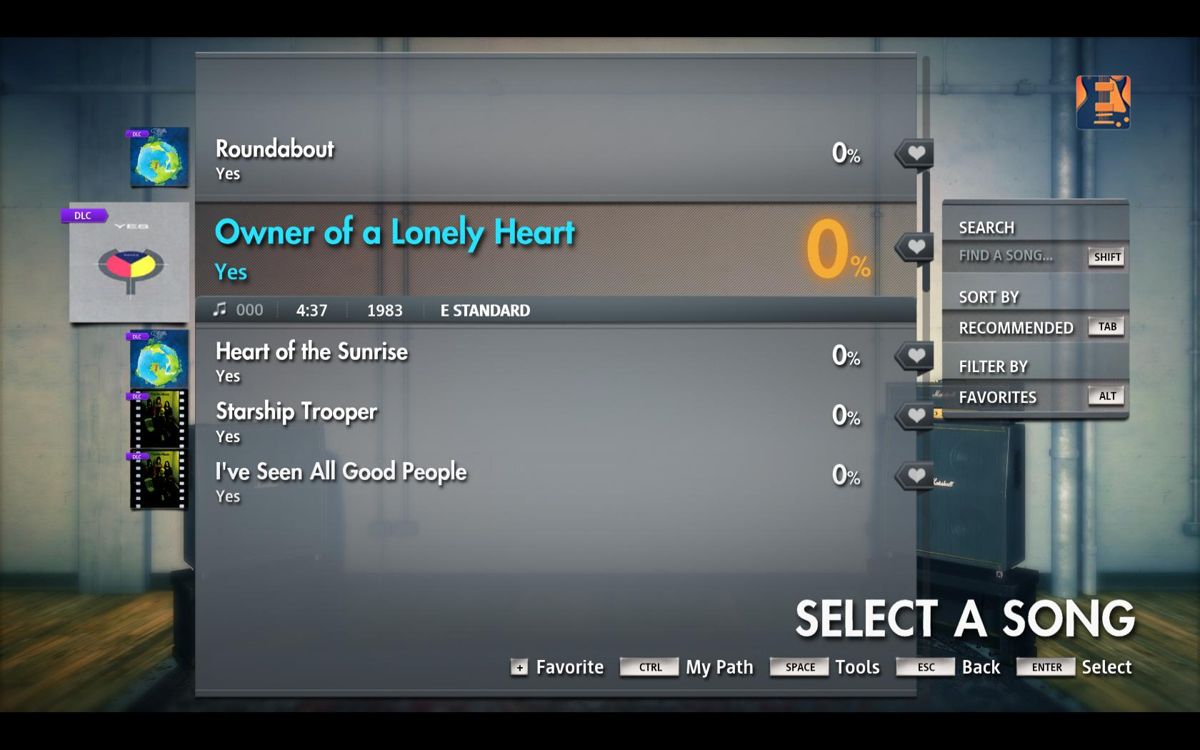 Rocksmith: All-new 2014 Edition - Yes: Owner of a Lonely Heart Screenshot (Steam)