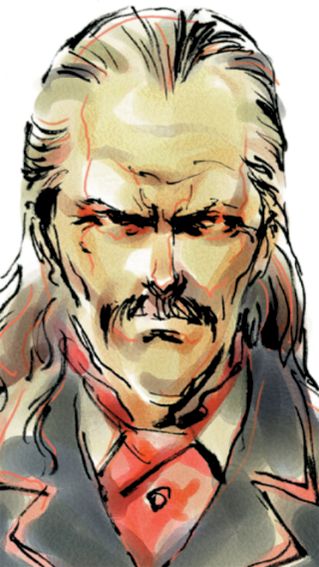 Metal Gear Solid Concept Art (Metal Gear Solid Artwork Vol. 2: Liquid Snake): Revolver Ocelot (face)
