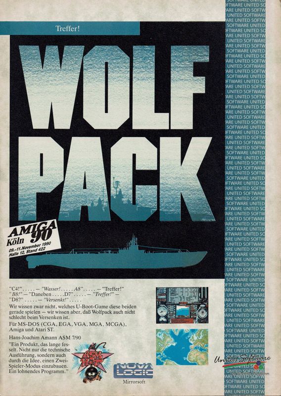 Wolf Pack Magazine Advertisement (Magazine Advertisements): Joker Verlag Sonderheft (Germany), Issue #1 - Simulationen (1990)