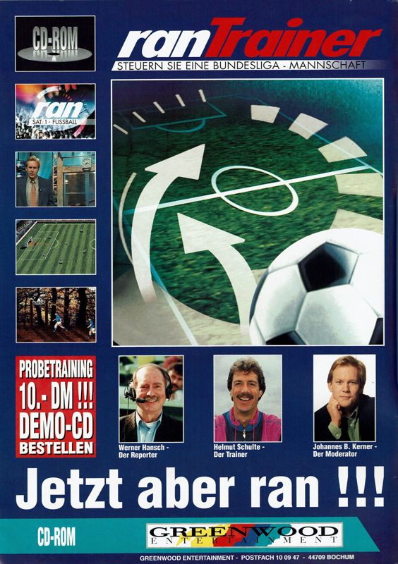 ranTrainer Magazine Advertisement (Magazine Advertisements): PC Joker 1995 (Germany), Issue 01/1995