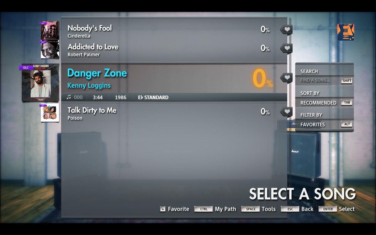 Rocksmith: All-new 2014 Edition - Kenny Loggins: Danger Zone Screenshot (Steam)