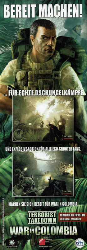 Terrorist Takedown: War in Colombia Magazine Advertisement (Magazine Advertisements): PC Powerplay (Germany), Issue 05/2006