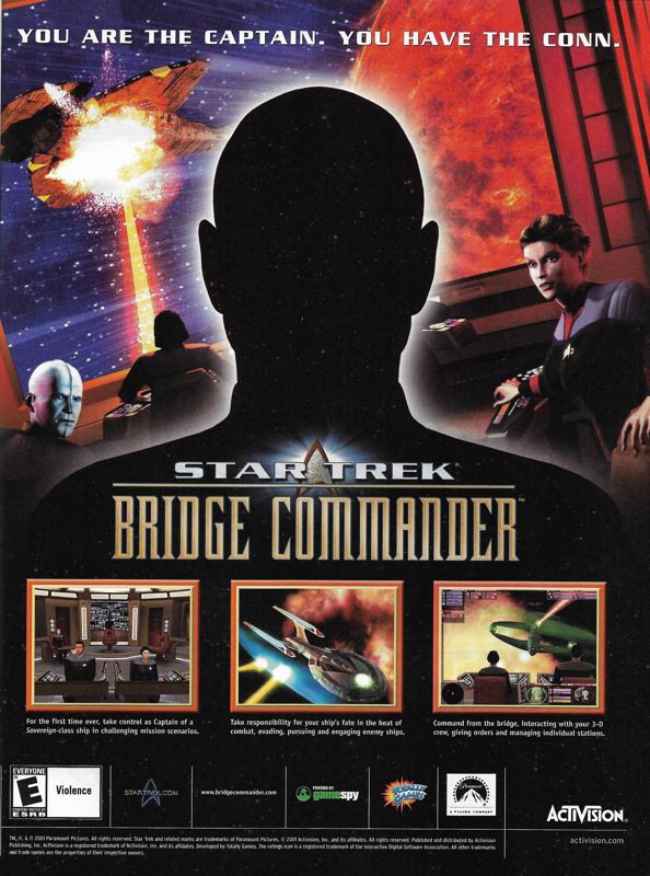 Star Trek: Bridge Commander Magazine Advertisement (Magazine Advertisements): PC Gamer (United States), Issue 95 (March 2002)