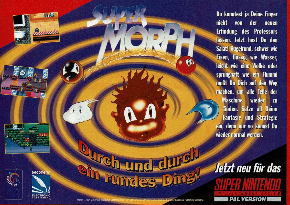 Morph Magazine Advertisement (Magazine Advertisements): Total! (Germany), Issue 11/1994