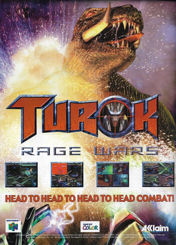 Turok: Rage Wars Magazine Advertisement (Magazine Advertisements): Match (United Kingdom), December 4, 1999