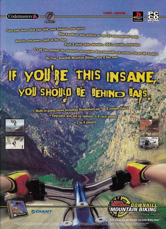 No Fear Downhill Mountain Bike Racing Magazine Advertisement (Magazine Advertisements): Match (United Kingdom), December 4, 1999