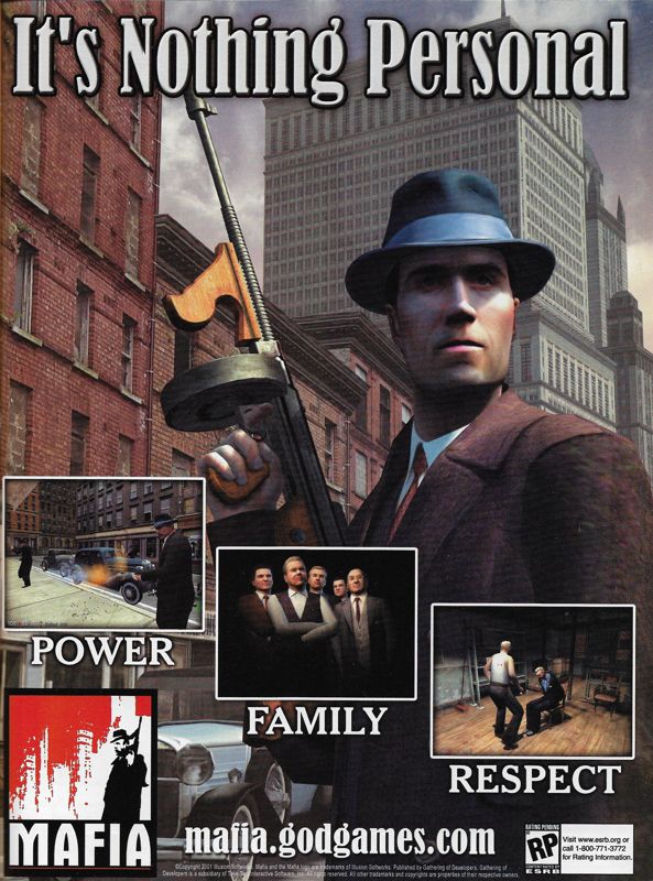 Mafia Magazine Advertisement (Magazine Advertisements): PC Gamer (United States), Issue 95 (March 2002)