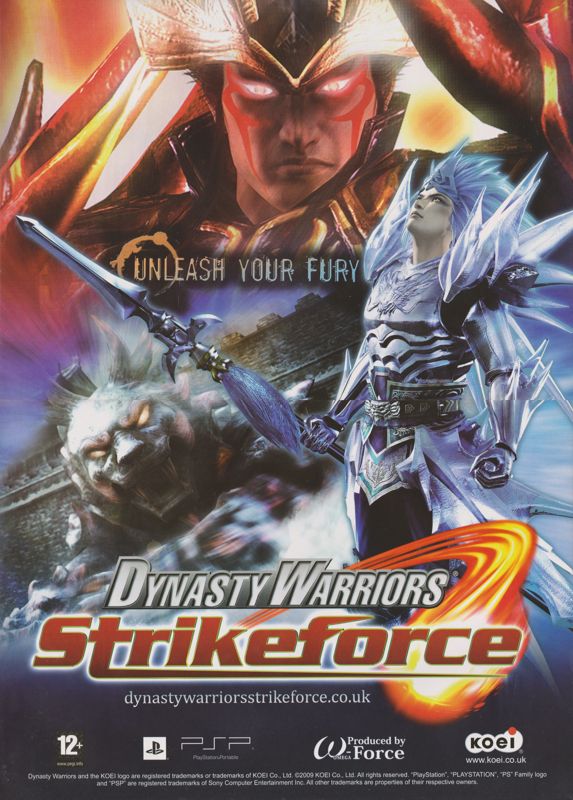 Dynasty Warriors: Strikeforce Magazine Advertisement (Magazine Advertisements): Pokémon World (United Kingdom), Issue 91 (2009)