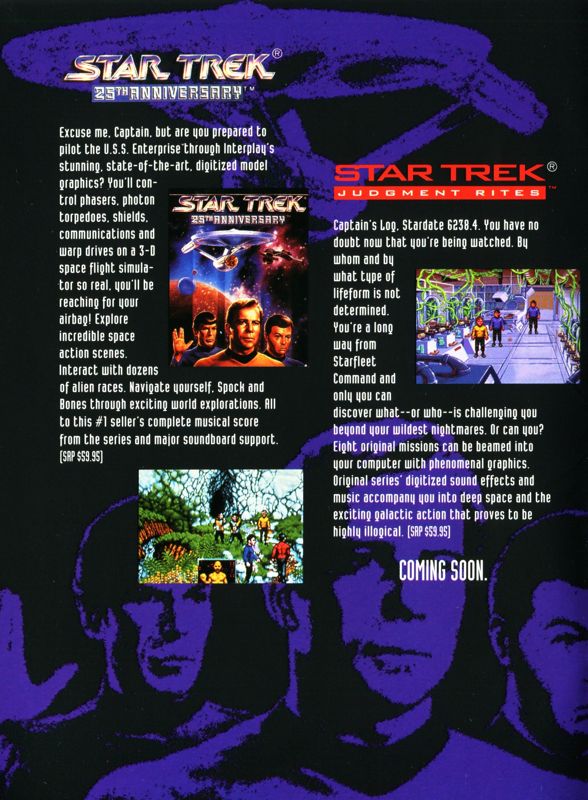Star Trek: Judgment Rites Catalogue (Catalogue Advertisements): Interplay 10th Anniversary Game Catalogue (US) Page 3