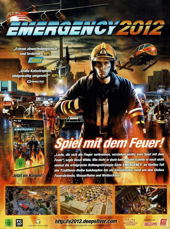 Emergency 2012 Magazine Advertisement (Magazine Advertisements): PC Action (Germany), Issue 02/2011