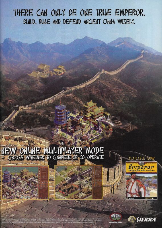 Emperor: Rise of the Middle Kingdom Magazine Advertisement (Magazine Advertisements): PC Gamer (United Kingdom), Issue 116 (December 2002)