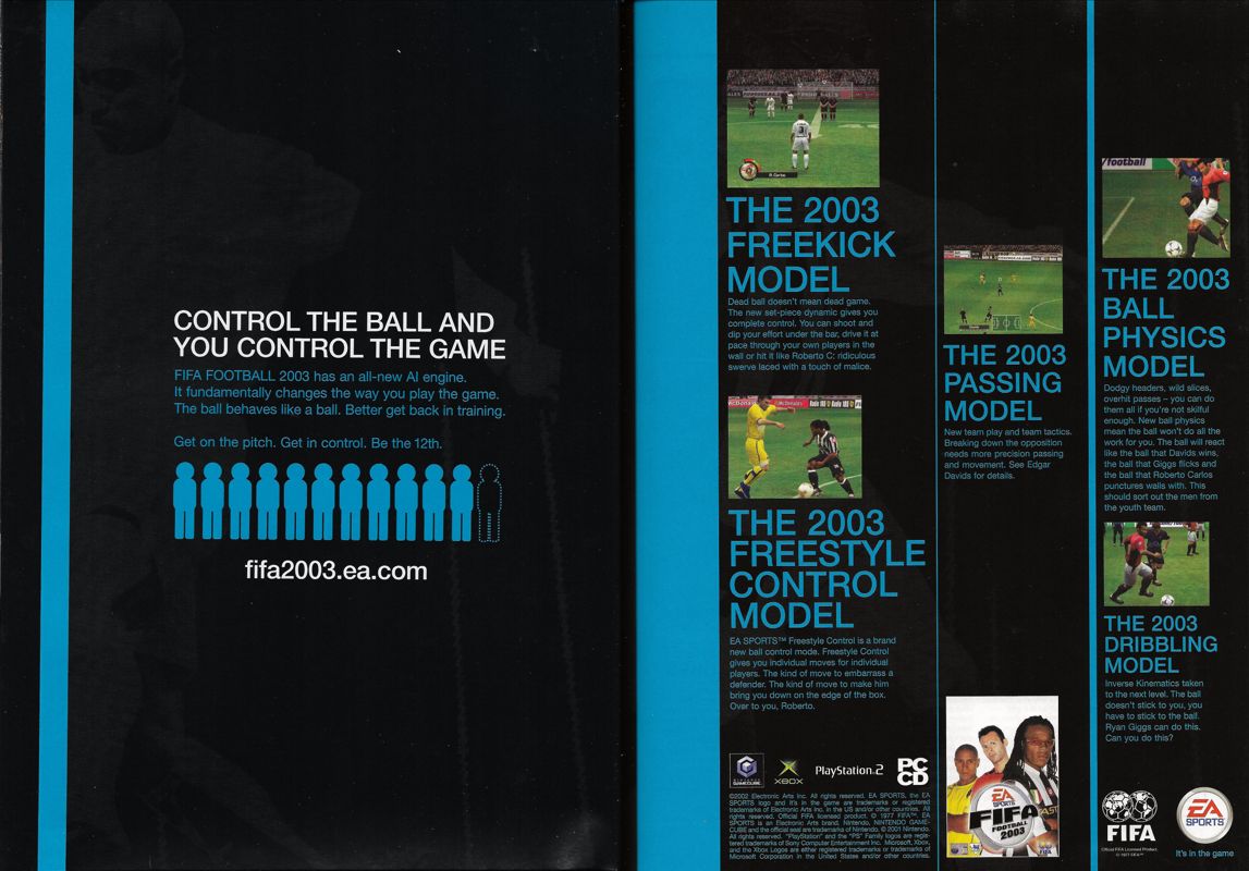 FIFA Soccer 2003 Magazine Advertisement (Magazine Advertisements): PC Gamer (United Kingdom), Issue 116 (December 2002)