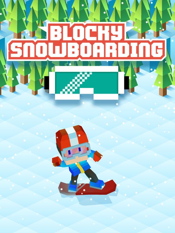 Blocky Snowboarding Screenshot (iTunes Store)