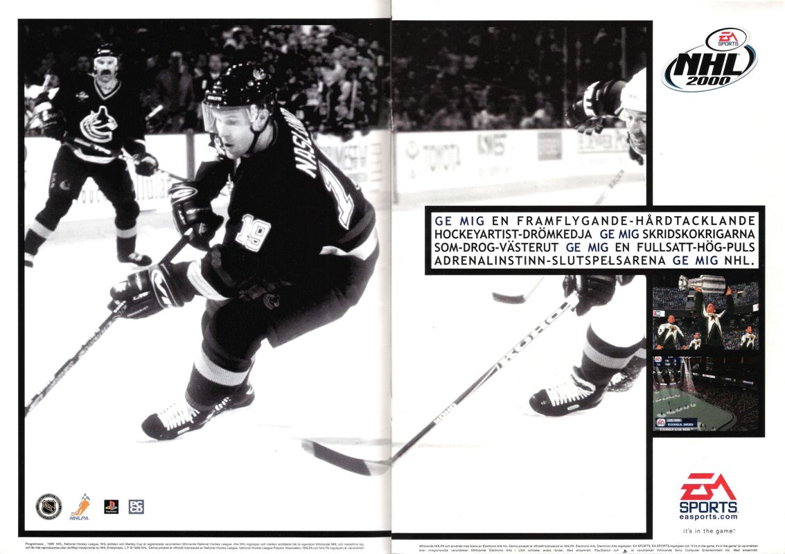 NHL 2000 Magazine Advertisement (Magazine Advertisements): Pro Hockey (Sweden), October 1999