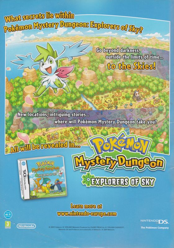Pokémon Mystery Dungeon: Explorers of Sky Magazine Advertisement (Magazine Advertisements): Pokémon World (United Kingdom), Issue 101 (2010)