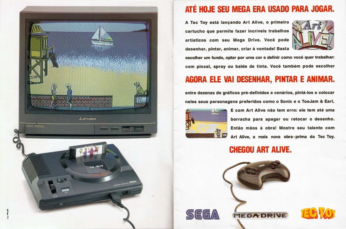 Art Alive Screenshot (Magazine Advertisements): Ação Games (Brazil) Issue 14 (June 1992) pp. 2-3