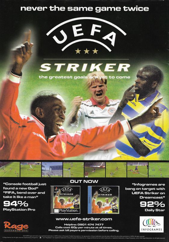 Striker Pro 2000 Magazine Advertisement (Magazine Advertisements): Arsenal Official Magazine (United Kingdom), Volume 3, Issue 4