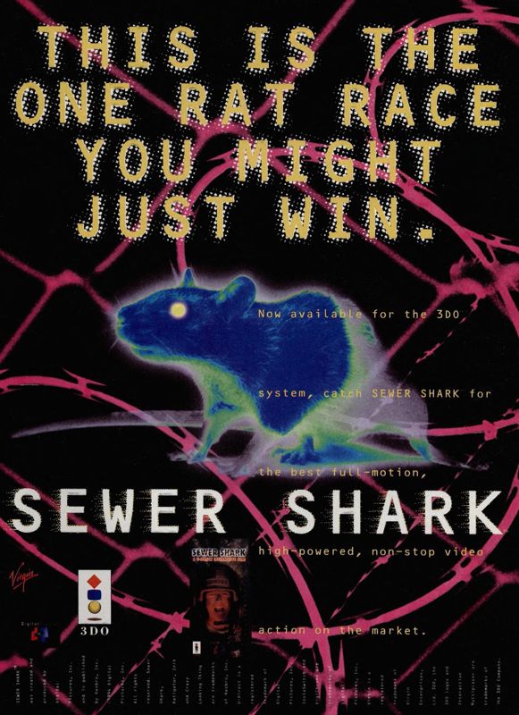 Sewer Shark Magazine Advertisement (Magazine Advertisements): Official Magazine Advertisement GamePro (International Data Group, United States), Issue 58 (May 1994)