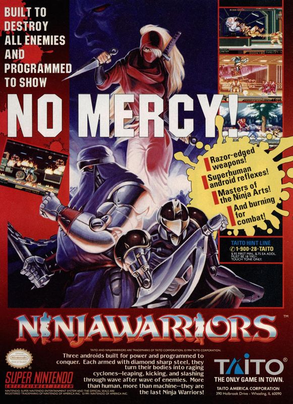 The Ninja Warriors Magazine Advertisement (Magazine Advertisements): Official Magazine Advertisement GamePro (International Data Group, United States), Issue 58 (May 1994)