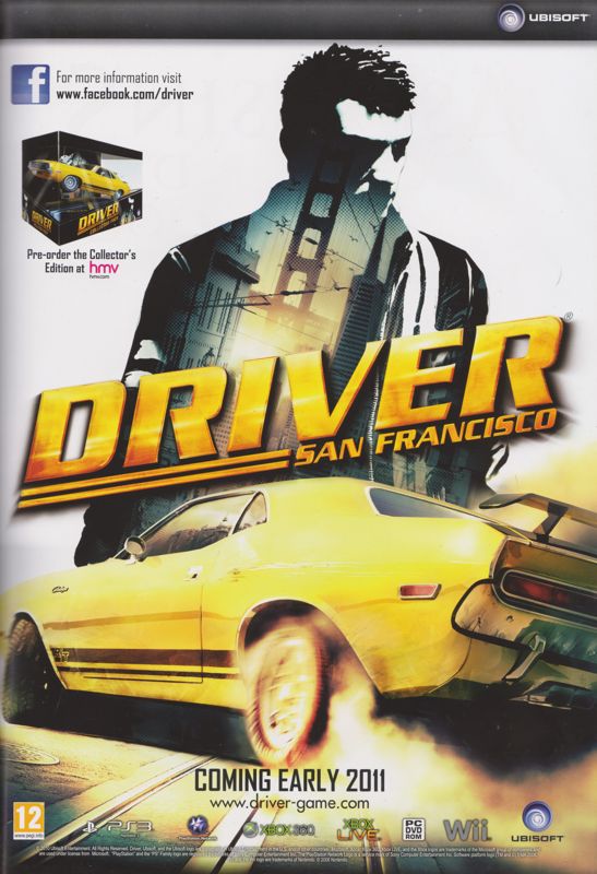 Driver: San Francisco Magazine Advertisement (Magazine Advertisements): PlayStation Official Magazine - UK (United Kingdom), Issue 48 (September 2010)