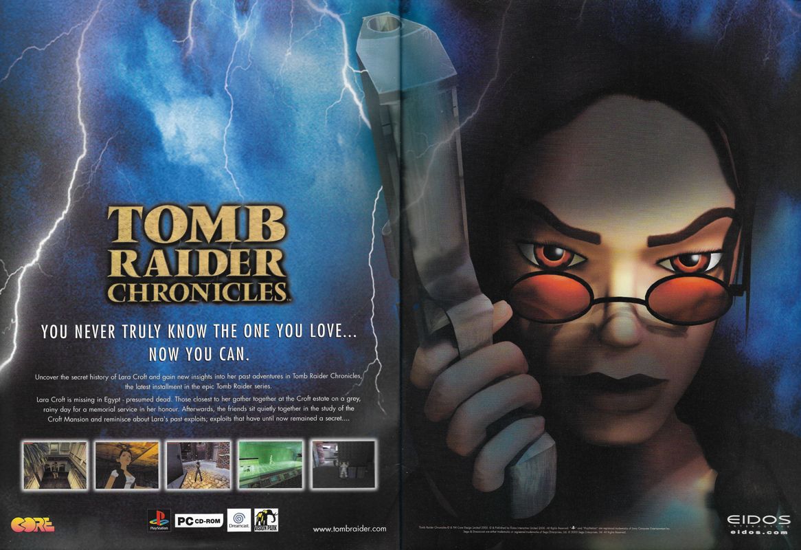 Tomb Raider: Chronicles Magazine Advertisement (Magazine Advertisements): incite PC Games (Sweden), January 2001