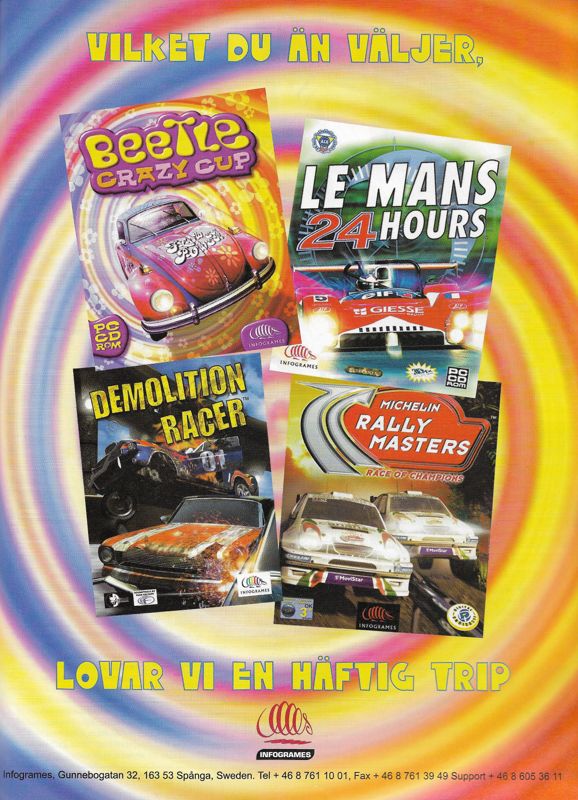 Test Drive: Le Mans Magazine Advertisement (Magazine Advertisements): Spel För Alla (Sweden), February 2000