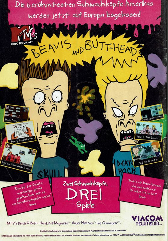 MTV's Beavis and Butt-Head Magazine Advertisement (Magazine Advertisements): Total! (Germany), Issue 09/1995