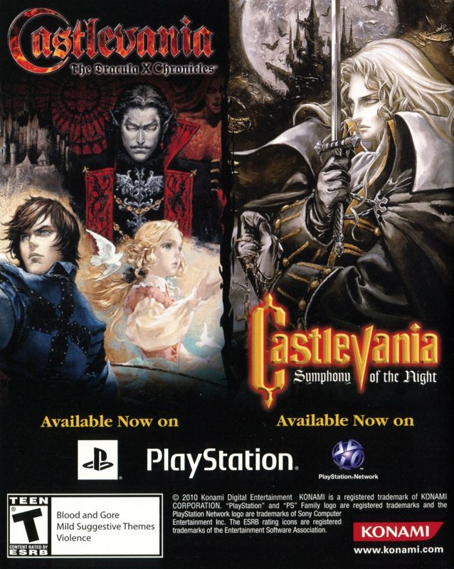Castlevania: The Dracula X Chronicles Manual Advertisement (Game Manual Advertisements): "Castlevania: Lords of Shadow" game manual, CDN PS3 release