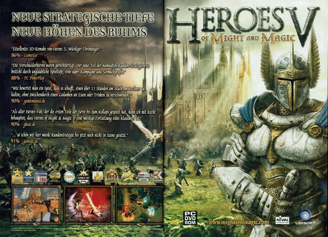 Heroes of Might and Magic V Magazine Advertisement (Magazine Advertisements): PC Powerplay (Germany), Issue 07/2006