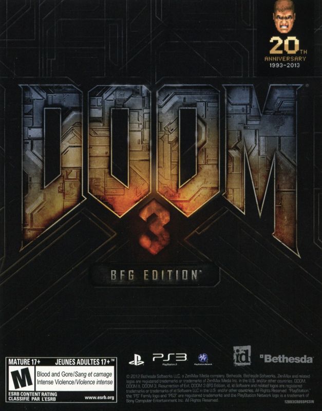 Doom³: BFG Edition Other (Pamphlet Advertisements): Pamphlet included with US PS3 release of "Dishonored" game Back