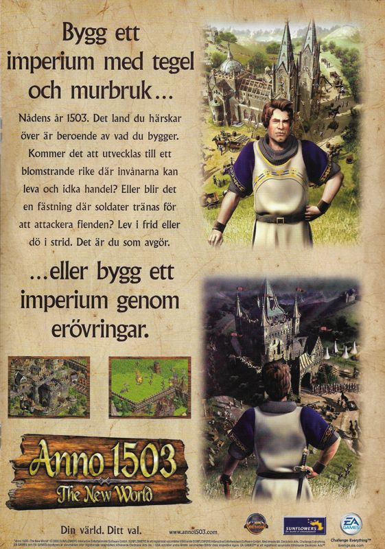 1503 A.D.: The New World Magazine Advertisement (Magazine Advertisements): PC Gamer Special (Sweden), March 2003