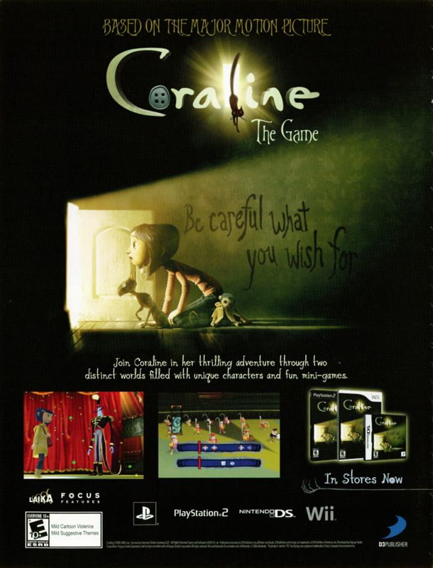 Coraline Magazine Advertisement (Magazine Advertisements)
