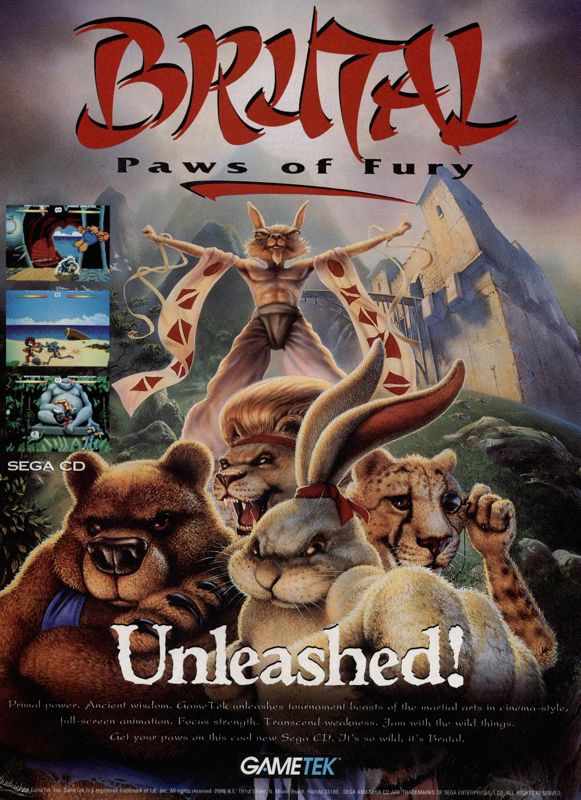 Brutal: Paws of Fury Magazine Advertisement (Magazine Advertisements): GamePro (International Data Group, United States), Issue 58 (May 1994)