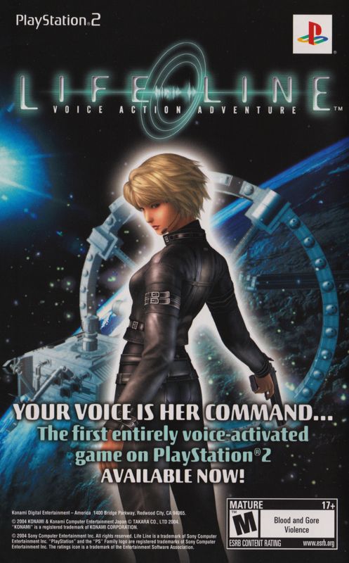 Lifeline Manual Advertisement (Game Manual Advertisements): Cy Girls (PS2), US release (back cover)