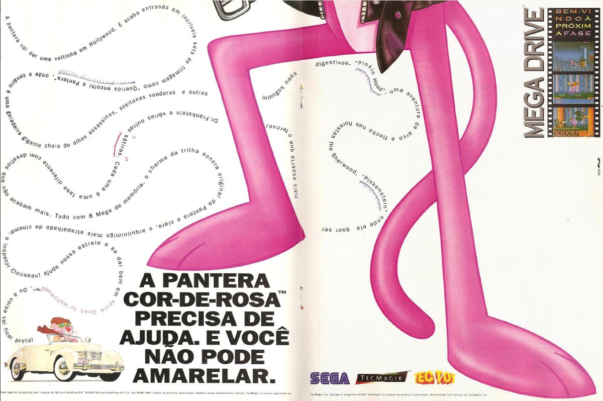 Pink Goes to Hollywood Magazine Advertisement (Magazine Advertisements): SuperGamePower (Brazil) Issue 2 (May 1995) pp. 42-43
