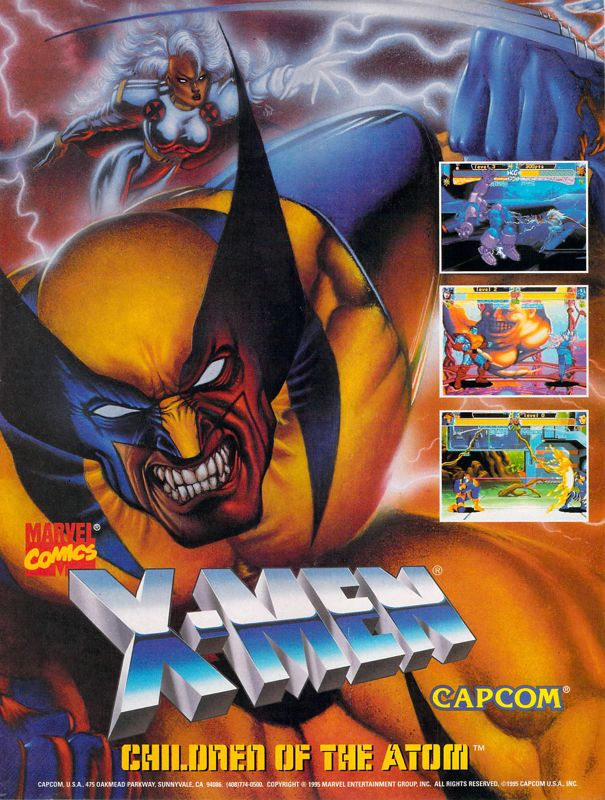 X-Men: Children of the Atom Magazine Advertisement (Magazine Advertisements): VideoGame (Brazil) Issue 52 (August 1995) p. 39
