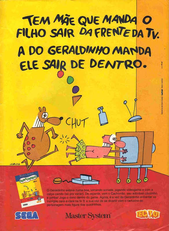 Geraldinho Magazine Advertisement (Magazine Advertisements): Ação Games (Brazil) Issue 79 (March 1995) Back cover