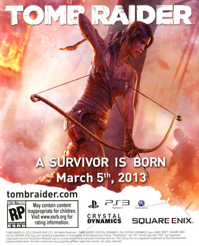 Tomb Raider Manual Advertisement (Game Manual Advertisements): Hitman Absolution, PS3 Manual, Last Page