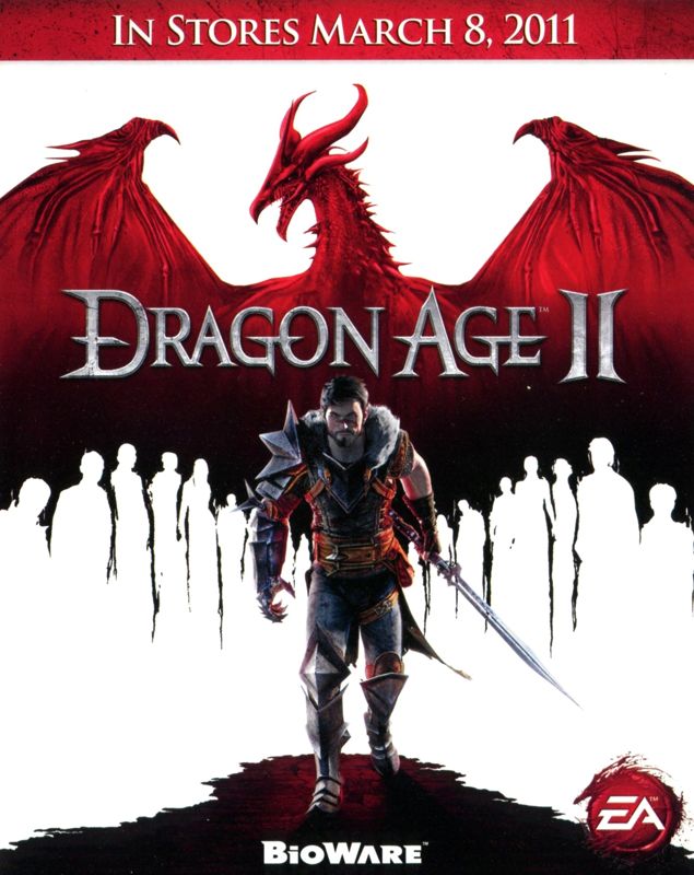 Dragon Age II Other (Pamphlet Advertisements): Pamphlet included with US PS3 release of "Mass Effect 2" game Front