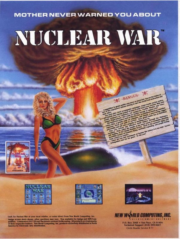 Nuclear War Magazine Advertisement (Magazine Advertisements): Unknown Magazine (1990)