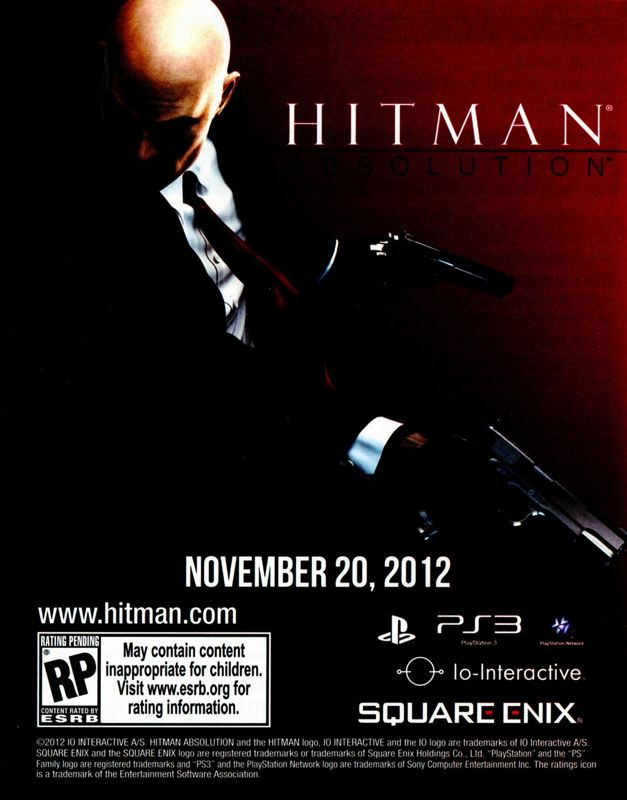 Hitman: Absolution Manual Advertisement (Game Manual Advertisements): "Sleeping Dogs" game manual, US PS3 release Page 3