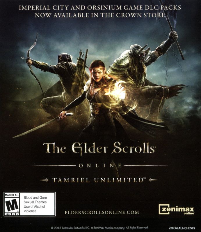 The Elder Scrolls Online: Tamriel Unlimited Other (Pamphlet Advertisements): Pamphlet included with "Fallout 4", US PS4 release