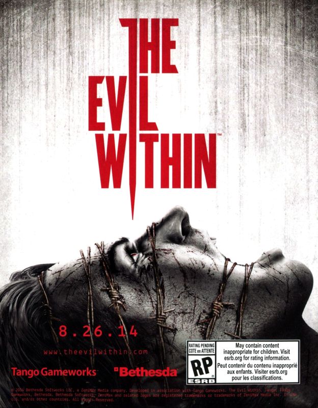 The Evil Within Other (Pamphlet Advertisements): Pamphlet included with "Tales from the Borderlands", US PS4 release