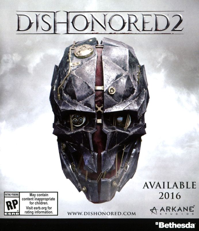 Dishonored 2 Other (Pamphlet Advertisements): Pamphlet included with "Fallout 4", US PS4 release