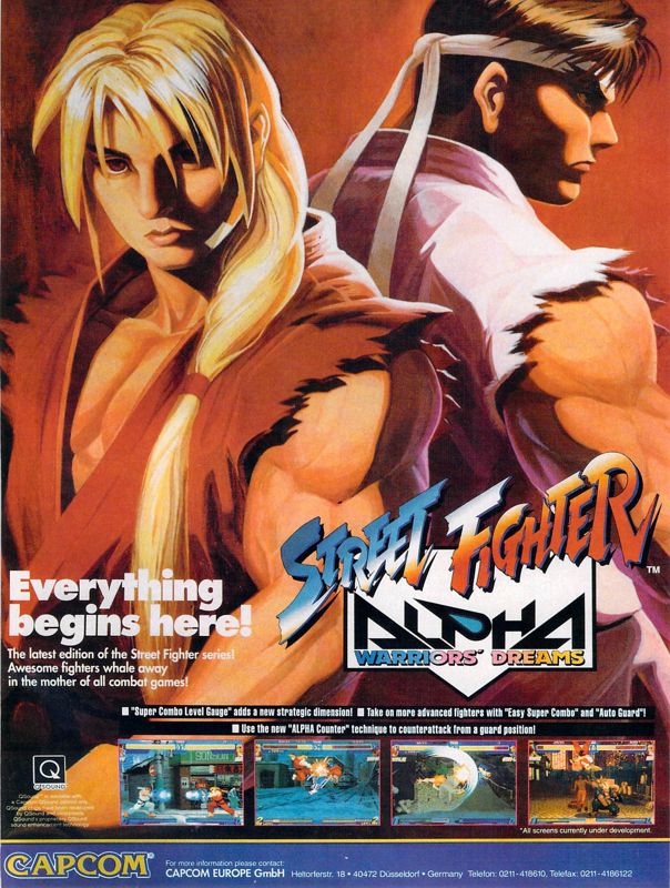 Street Fighter Alpha: Warriors' Dreams Magazine Advertisement (Magazine Advertisements): VideoGame (Brazil), Issue 56 (December 1995) p. 31