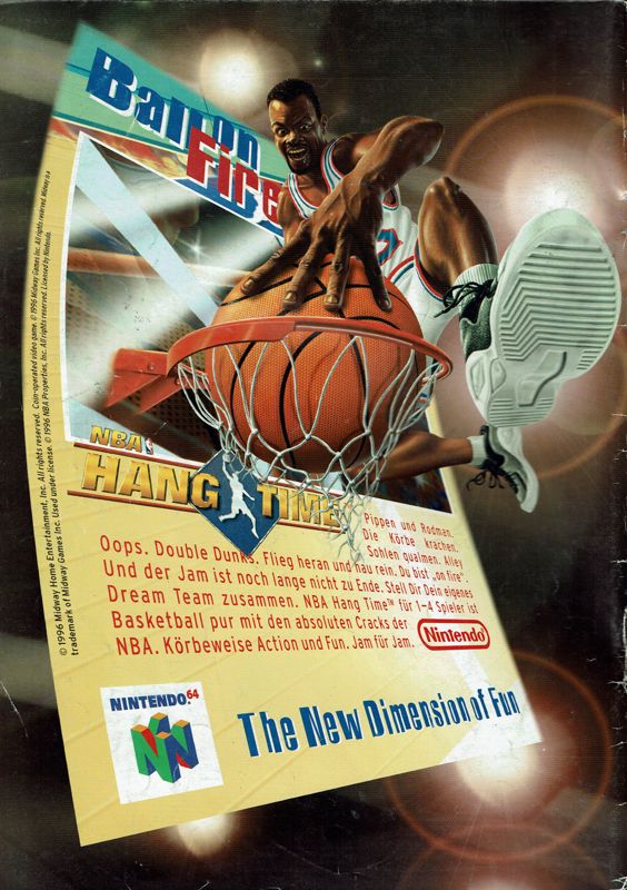 NBA Hangtime Magazine Advertisement (Magazine Advertisements): Total! (Germany), Issue 07/1997