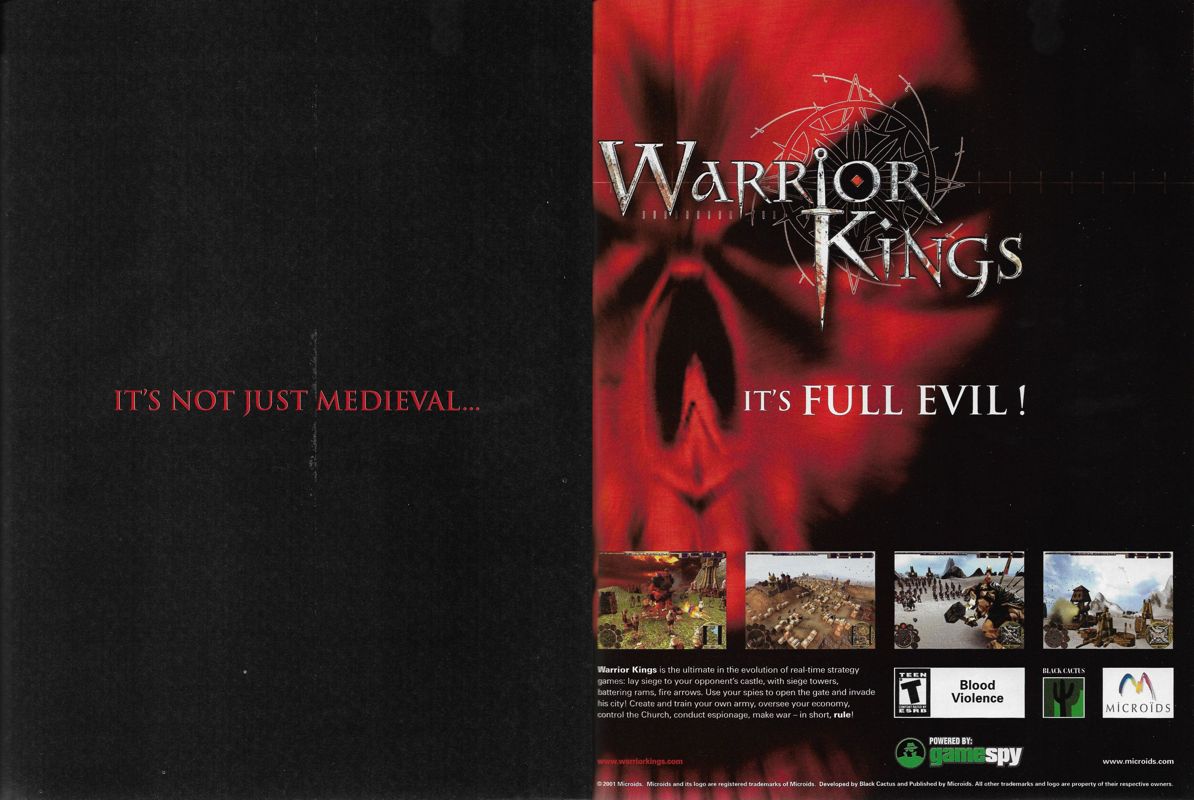 Warrior Kings Magazine Advertisement (Magazine Advertisements): PC Gamer (United States), Issue 95 (March 2002)