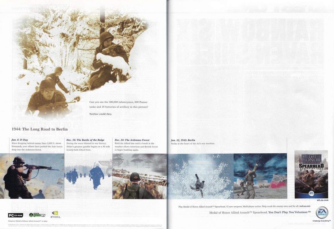 Medal of Honor: Allied Assault - Spearhead Magazine Advertisement (Magazine Advertisements): PC Gamer (United Kingdom), Issue 118 (January 2003)