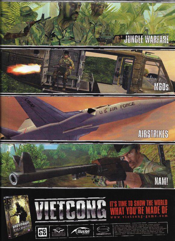 Vietcong Magazine Advertisement (Magazine Advertisements): PC Gamer (United Kingdom), Issue 118 (January 2003)